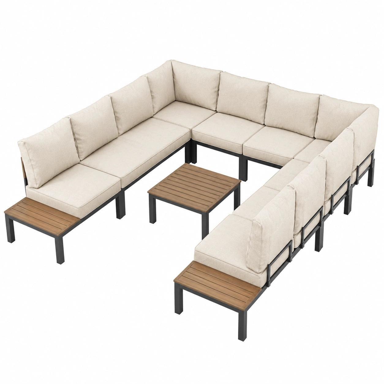 Modulares Gartenmöbel-Set für Terrassen mit abnehmbaren Kissen