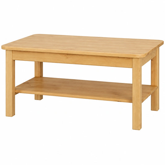 Massiver Kiefernholz Couchtisch mit Lackierung, 80x50x55 cm