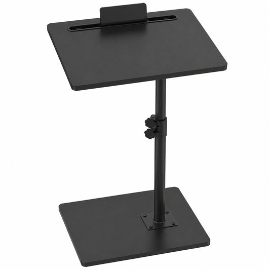 Höhenverstellbarer C-förmiger Beistelltisch, 360° drehbar, ideal für Wohnzimmer, Schlafzimmer und Büro, 40x30x(45-81) cm, Schwarzer Holztisch